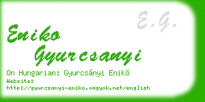 eniko gyurcsanyi business card